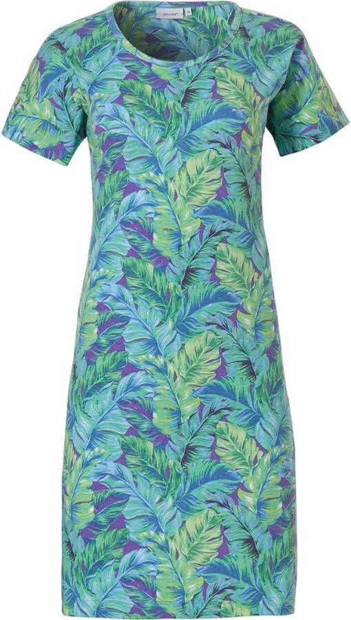 Pastunette Nachthemd met korte mouwen 'leaves of green'