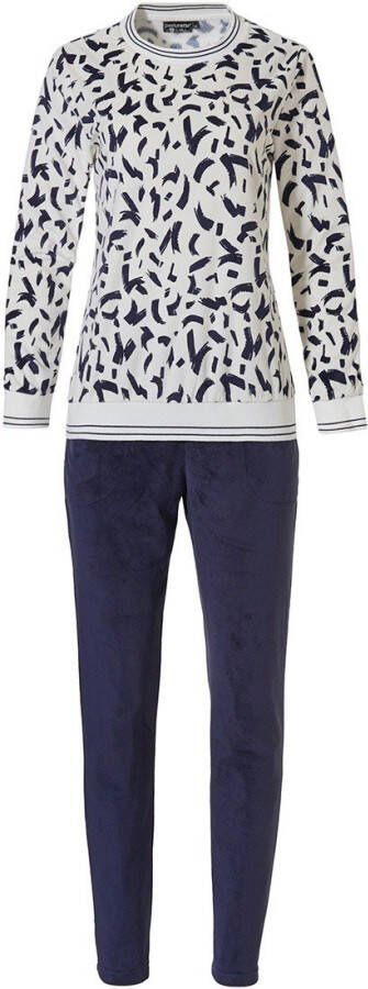 Pastunette Zacht velours loungeset met lange mouwen 'dashes of fashion'