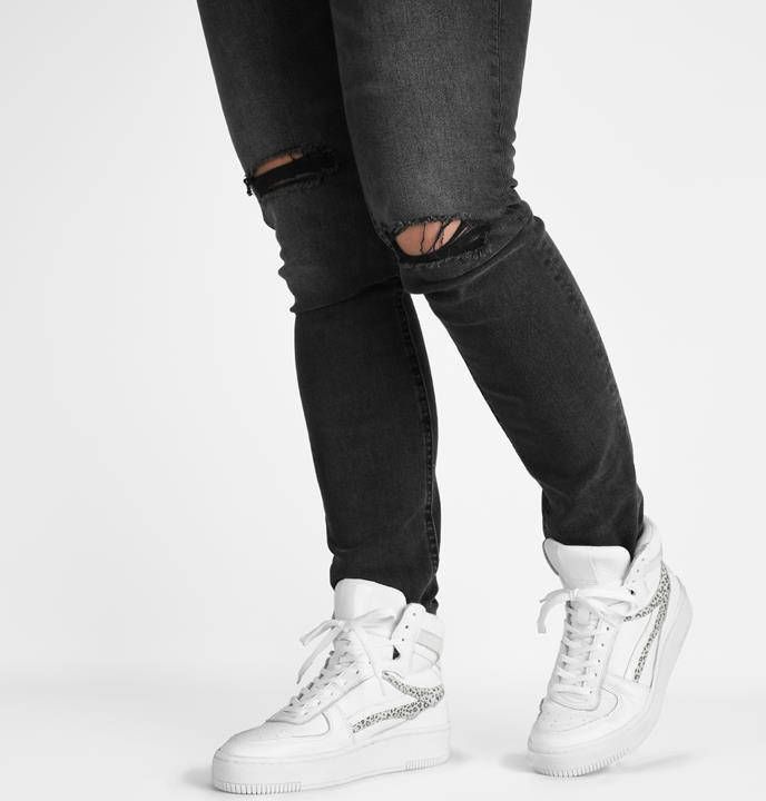 PS Poelman Esquimo hoge leren sneakers wit