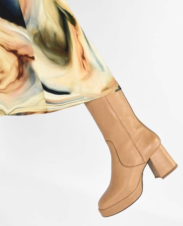 PS Poelman Meryl leren enkellaarzen bruin