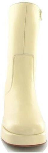 PS Poelman Meryl leren enkellaarzen off white