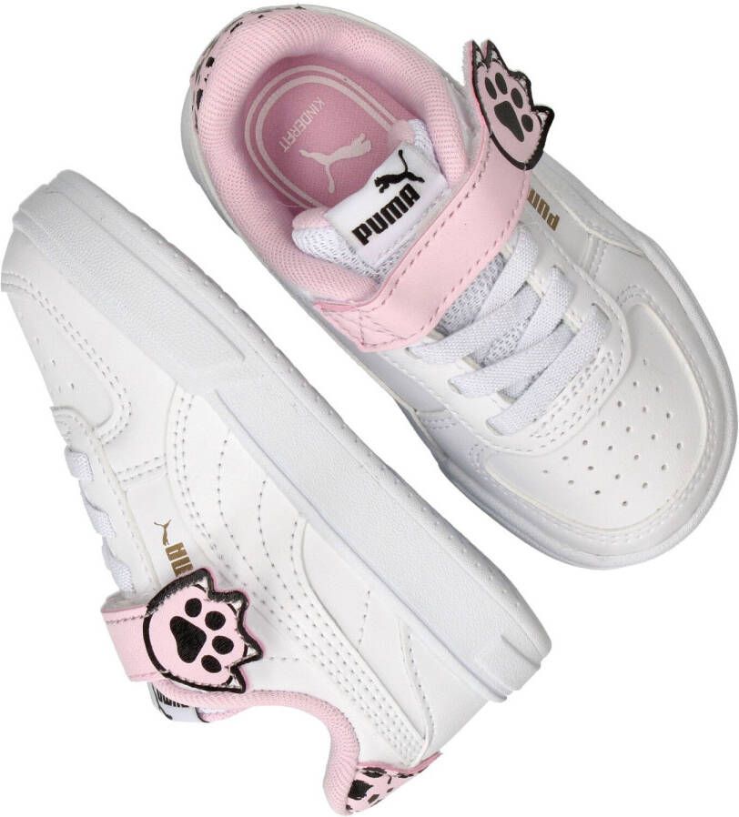 Puma Caven Mates Klittenband Sneaker Meisjes Wit