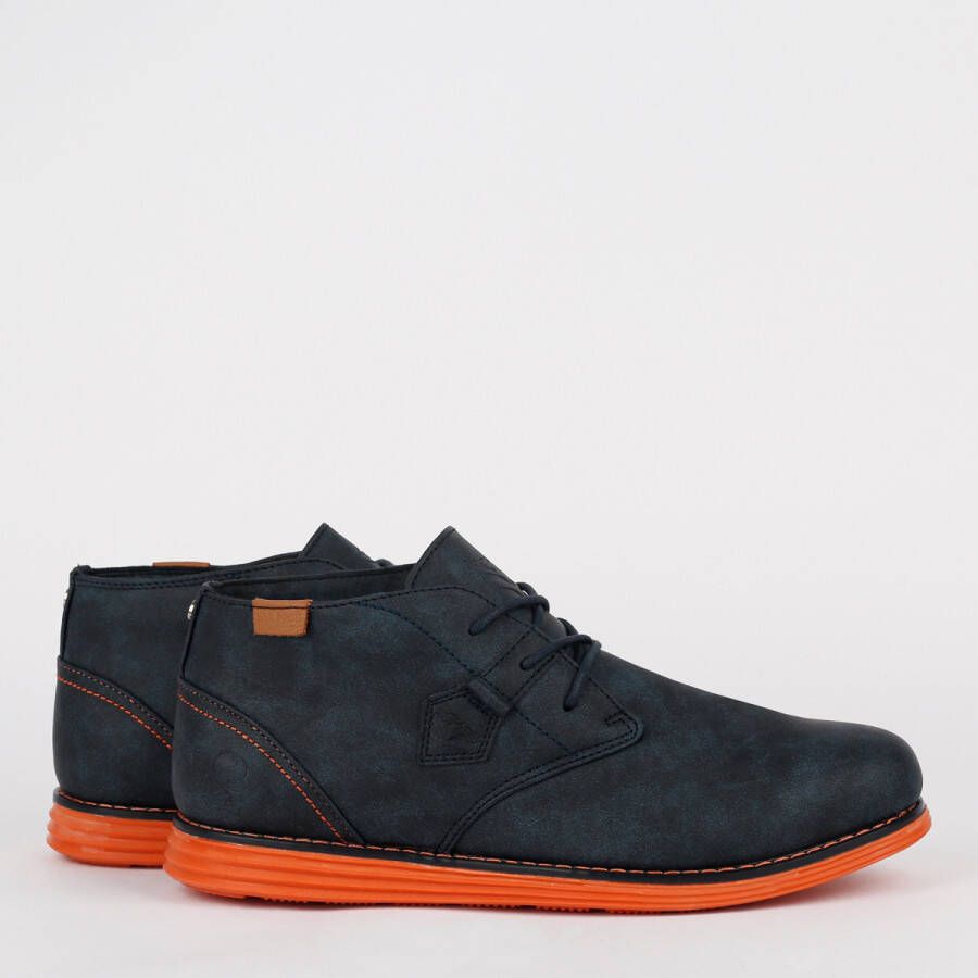 Quick-Q1905 2 voor | Heren Schoen Montfoort | Donkerblauw/Oranje