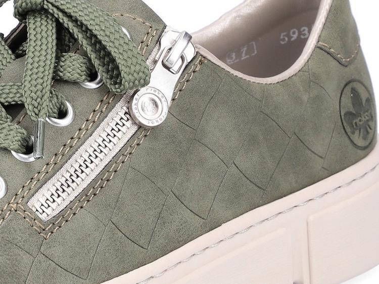 Rieker Plateausneakers in doorgestikte look