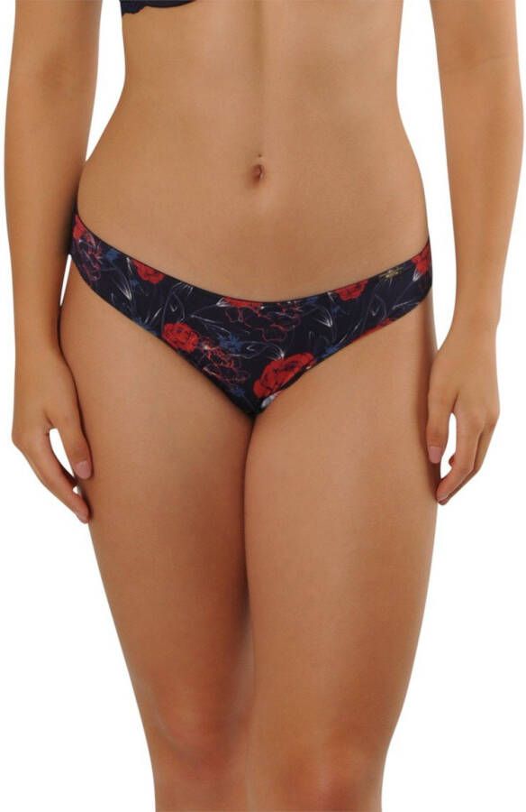 Sapph gebloemde brazilian Odetta donkerblauw/rood