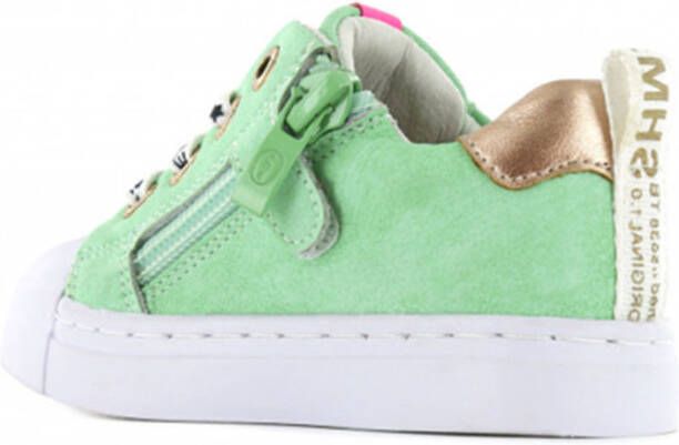 Shoesme SH21S002 E leren sneakers groen