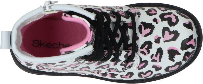 Skechers Gravlin Totaly Wild Veterboot Meisjes Zwart/Wit/Roze