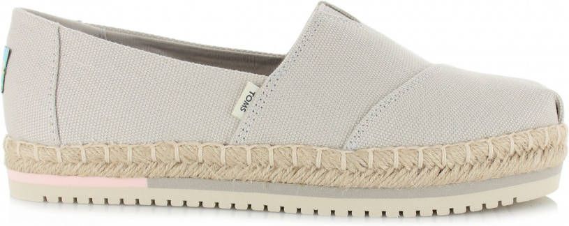 TOMS Espadrilles Women Espadrille Alpargata Platform Rope Grijs