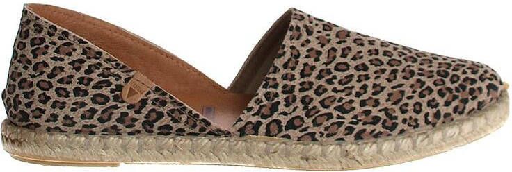 Verbenas Carmen Leopardo leren espadrilles panterprint