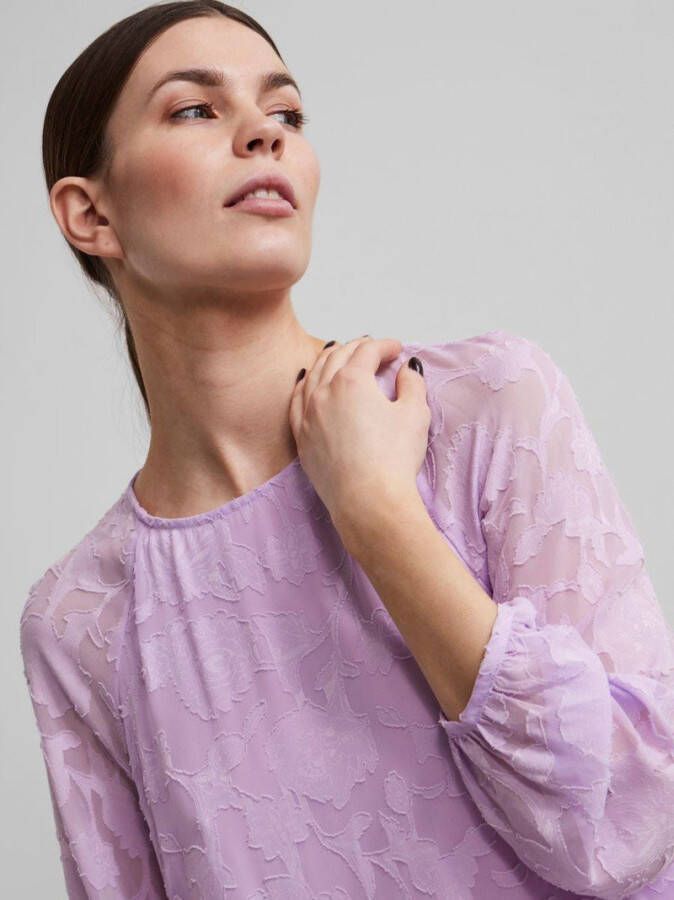Y.A.S gebloemde jurk YASLUCINDA lila