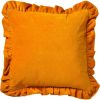 Dutch Decor Yara Kussenhoes 100% Katoen 45x45 Cm Velvet Golden Glow Geel Ruches Rondom online kopen