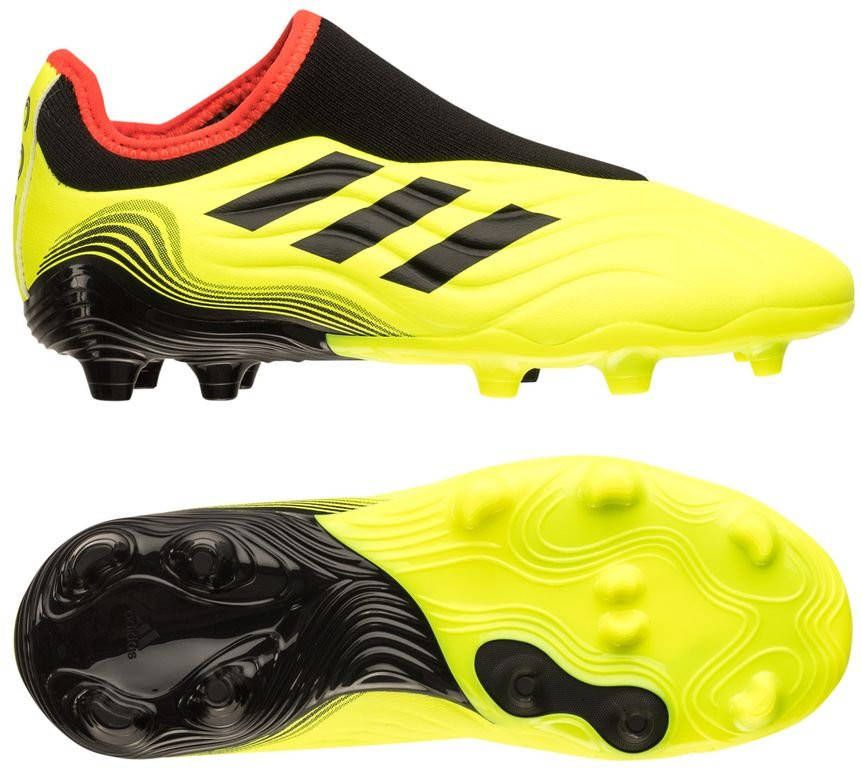 Adidas Kids adidas Copa Sense.3 Veterloze Gras Voetbalschoenen(FG)Kids Geel Zwart Rood