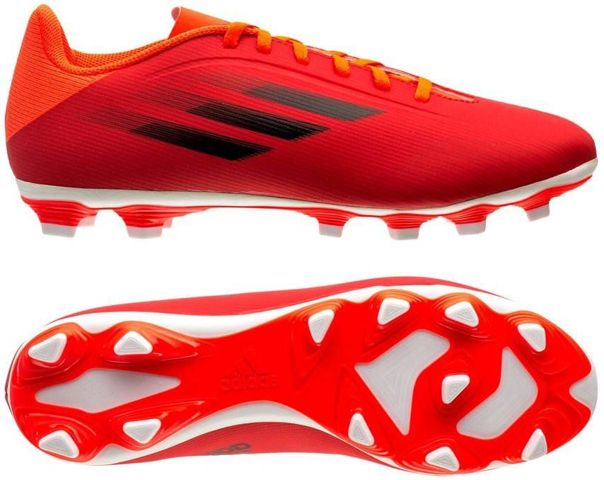 adidas X Speedflow.4 Gras / Kunstgras Voetbalschoenen (FxG) Rood Zwart Rood