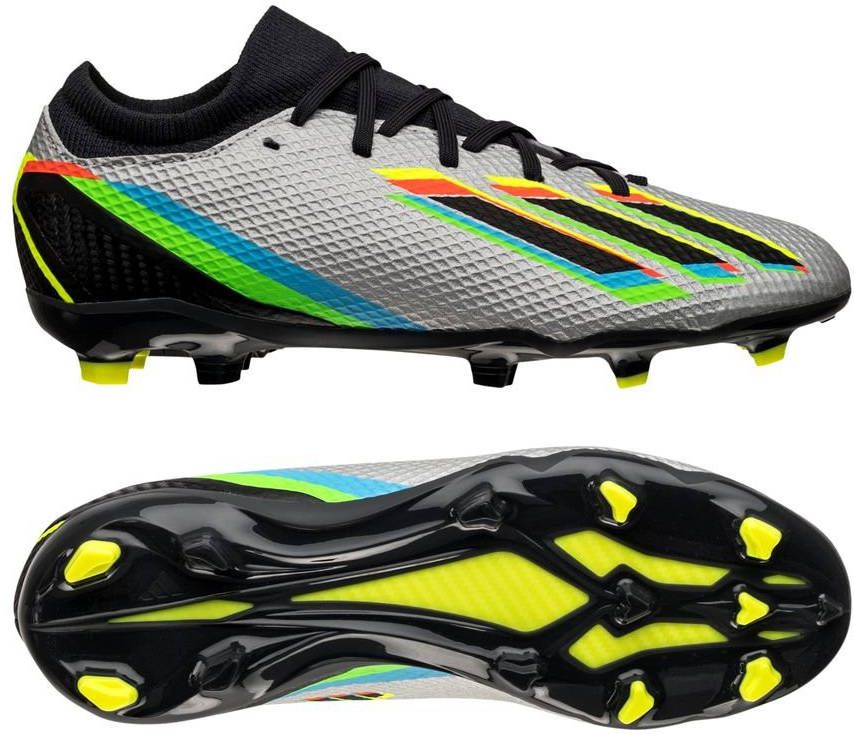 Adidas Kids adidas X Speedportal.3 Gras Voetbalschoenen(FG)Kids Zilver Zwart Geel