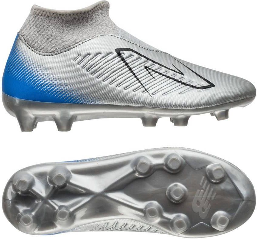 New Balance Tekela V4 Magique Laceless FG Headline Taker Zilver Kinderen