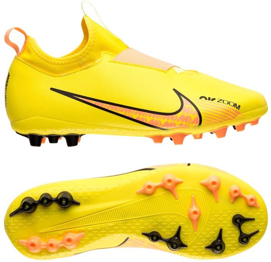 Nike Jr. Zoom Mercurial Vapor 15 Academy AG Voetbalschoenen voor kleuters/kids(kunstgras) Geel