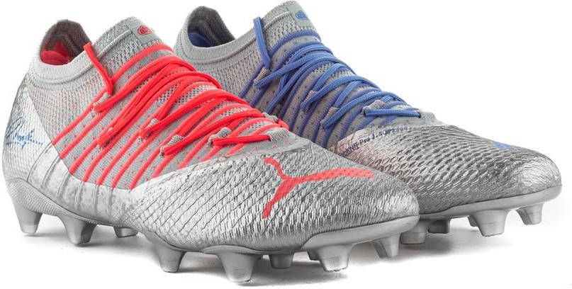 PUMA Future 1.4 Dreamer Gras/Kunstgras Voetbalschoenen(MG)Zilver Grijs Oranje Paars