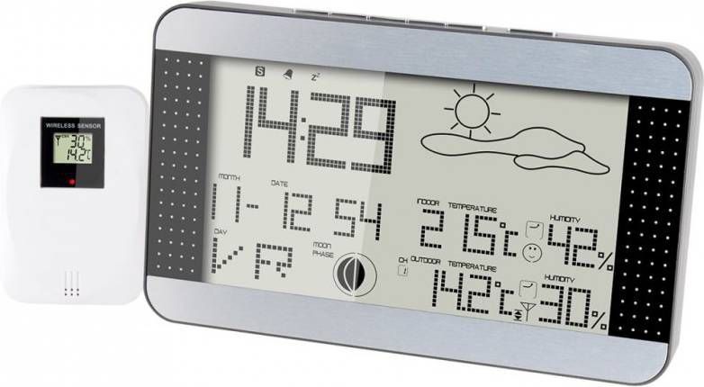 Alecto Weerstation Met Draadloze Buitensensor Ws 1700 Zilver