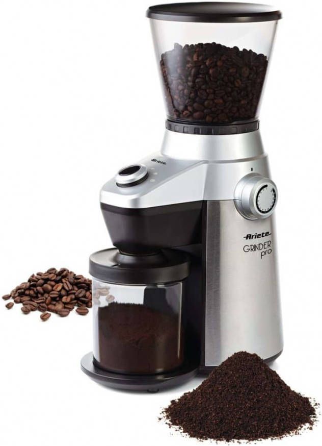 Ariete Koffiemolen Grinder Pro 150 W 300 gram zilverkleurig