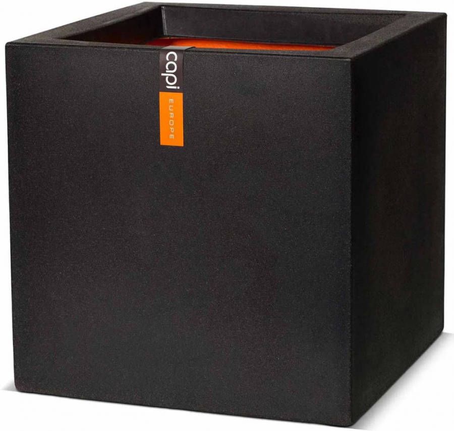 Capi europe Capi Urban Smooth NL 40x40x40cm vierkante plantenbak zwart