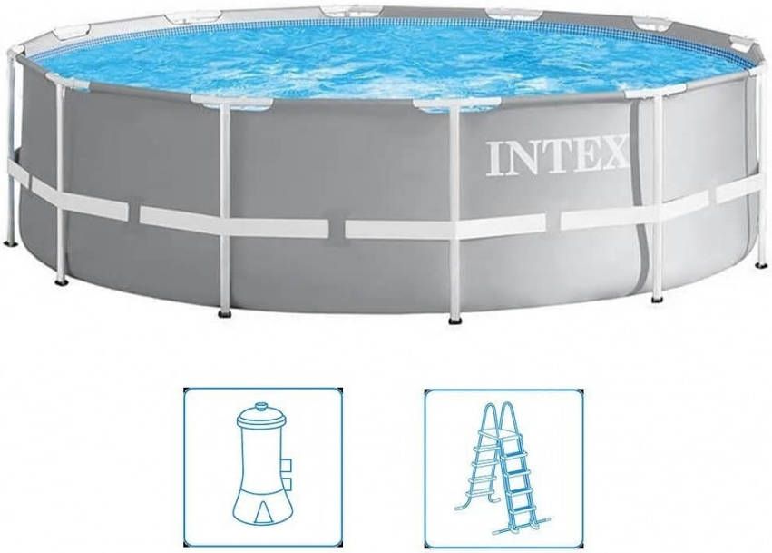 Intex Opzetzwembad Met Pomp 26716gn Prism 366 X 99 Cm Grijs