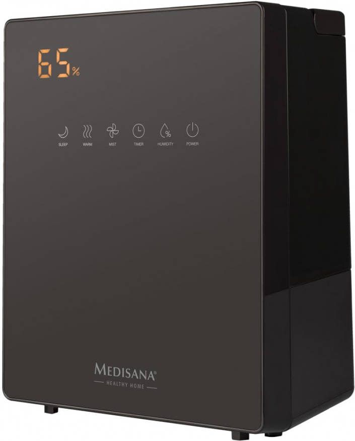 Medisana Luchtbevochtiger met hygrometer AH 675 116 W zwart