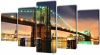 VIDAXL Canvas muurdruk set Brooklyn Bridge 100 x 50 cm online kopen