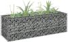 VIDAXL Gabion plantenbak verhoogd 90x30x30 cm gegalvaniseerd staal online kopen