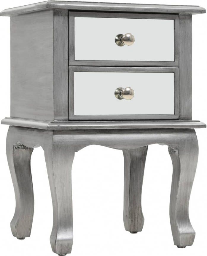 VIDAXL Nachtkastje gespiegeld 34, 5x30x50 cm MDF en glas