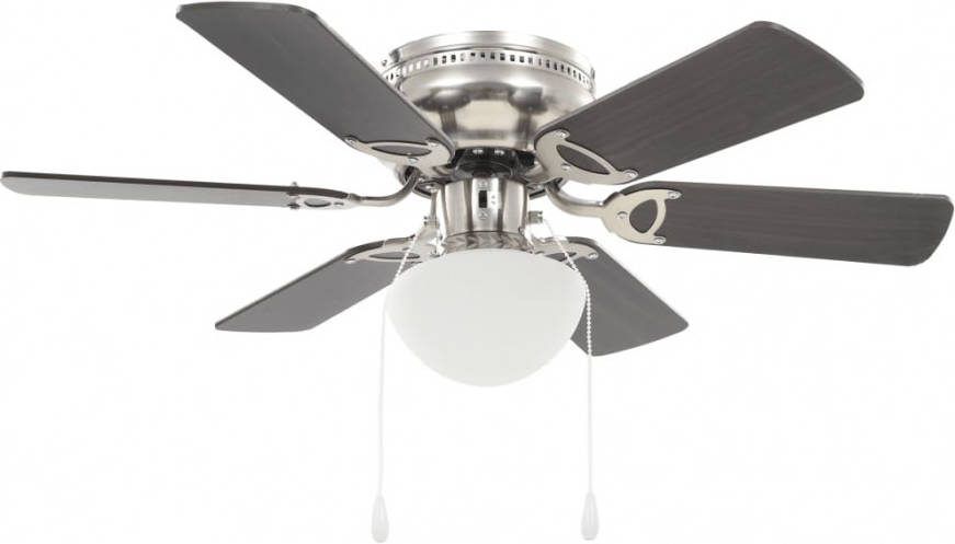 VIDAXL Plafondventilator met lamp 82 cm donkerbruin
