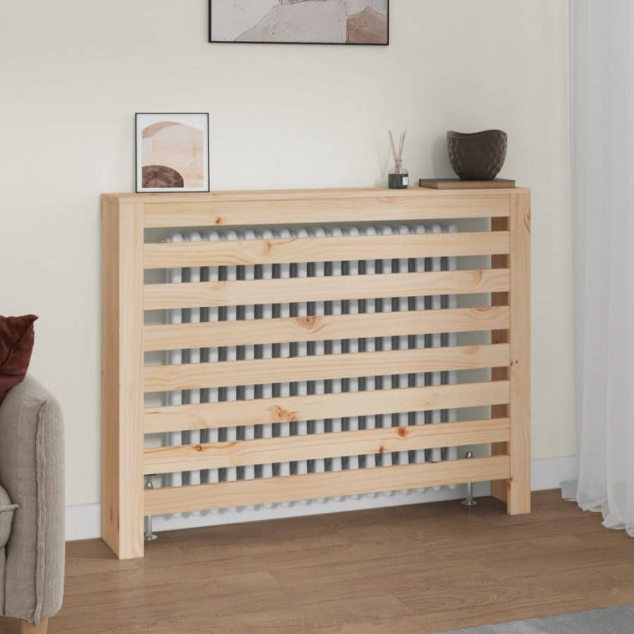 VIDAXL Radiatorombouw 108, 5x19x84 cm massief grenenhout