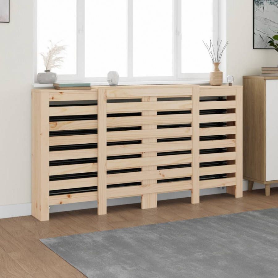 VIDAXL Radiatorombouw 210x21x85 cm massief grenenhout