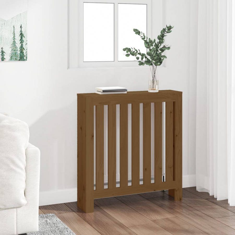 VIDAXL Radiatorombouw 79, 5x19x84 cm massief grenenhout honingbruin