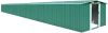 VIDAXL Tuinschuur 257x990x181 cm gegalvaniseerd staal groen online kopen