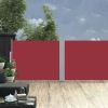 VIDAXL Windscherm uittrekbaar 170x1000 cm rood online kopen