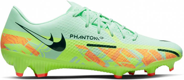 Nike Phantom GT2 Academy Gras/Kunstgras Voetbalschoenen(MG)Groen Oranje Felgeel