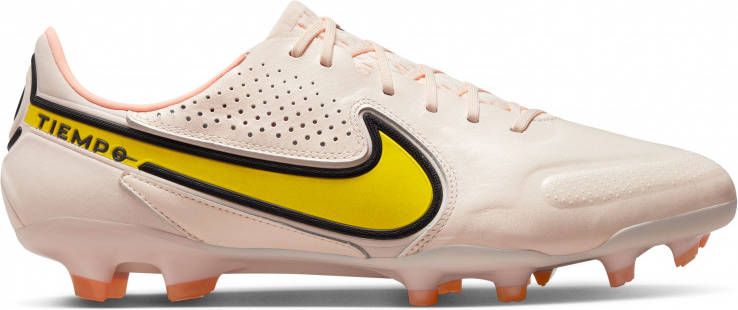Nike Tiempo Legend 9 Elite Gras Voetbalschoenen(FG)Beige Geel Zwart