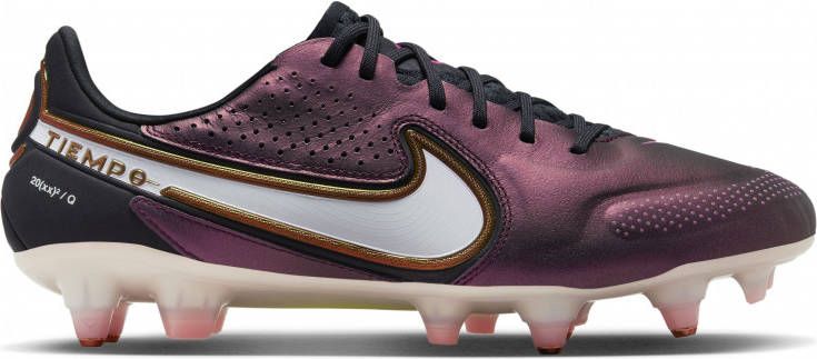 Nike Tiempo Legend 9 Elite IJzeren Nop Voetbalschoenen(SG)Anti Clog Paars Wit Brons