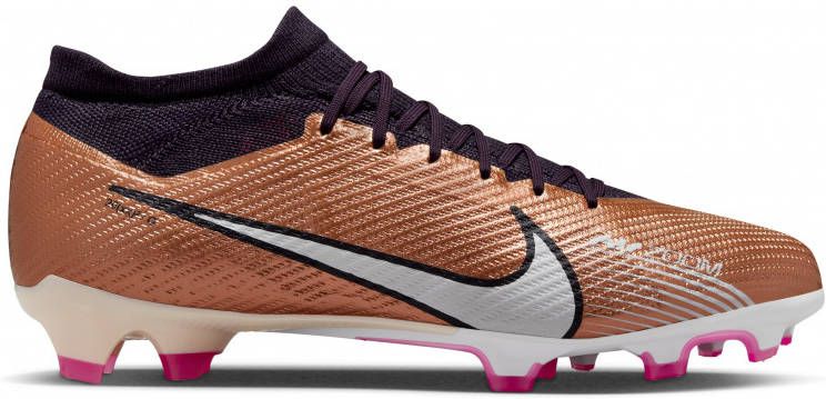 Nike Zoom Mercurial Vapor 15 Pro Gras Voetbalschoenen(FG)Brons Zwart Wit