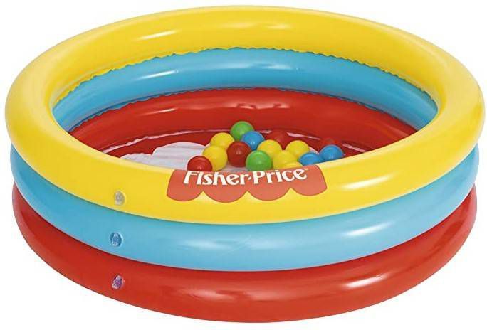 Fisher price Zwembad Met Ballen Geel/blauw/rood 91 X 25 Cm
