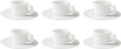 Palmer Espressokop En Schotel White Delight 7 Cl 13 Cm Wit Porselein 6 Stuk(s )
