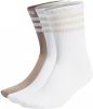 Adidas Originals sokken set van 3 Crew socks wit/ecru/lichtbruin online kopen