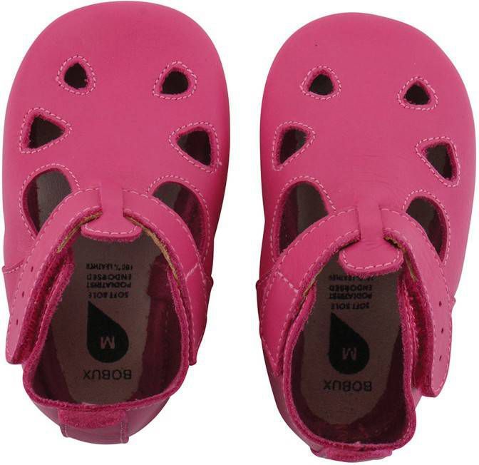 Bobux Soft Soles leren babyslofjes roze
