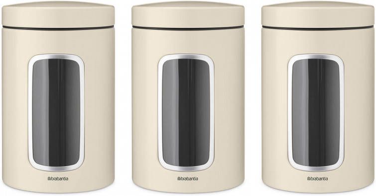 Brabantia Vensterbussen 1, 4 Liter Set van 3 Soft Beige