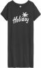 Catwalk Junkie T-shirtjurk Summer Holiday van biologisch katoen donkergrijs online kopen