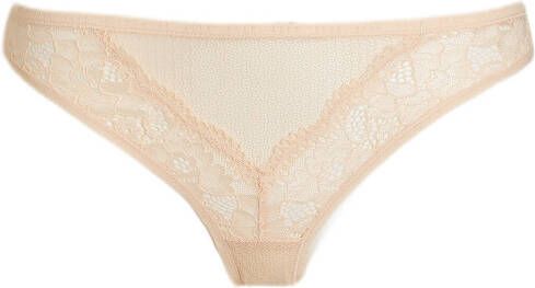 ELLE kanten string zalmroze