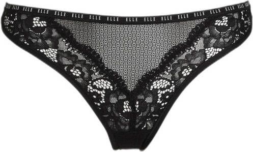 ELLE kanten string zwart
