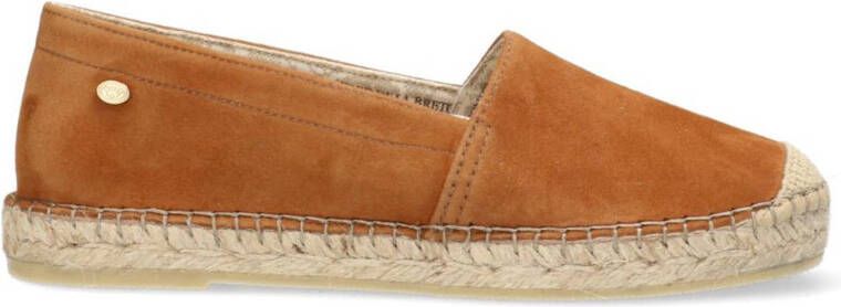 Fred de la Bretoniere Mili suède espadrilles cognac