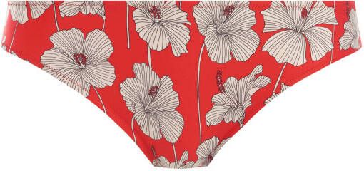 Freya gebloemd bikinibroekje Hibiscus Beach rood/wit