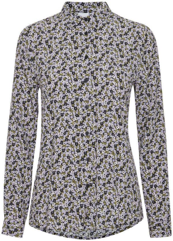 ICHI gebloemde blouse IHAZARTA lila/multi